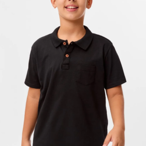Polo Infantil Básica Preta