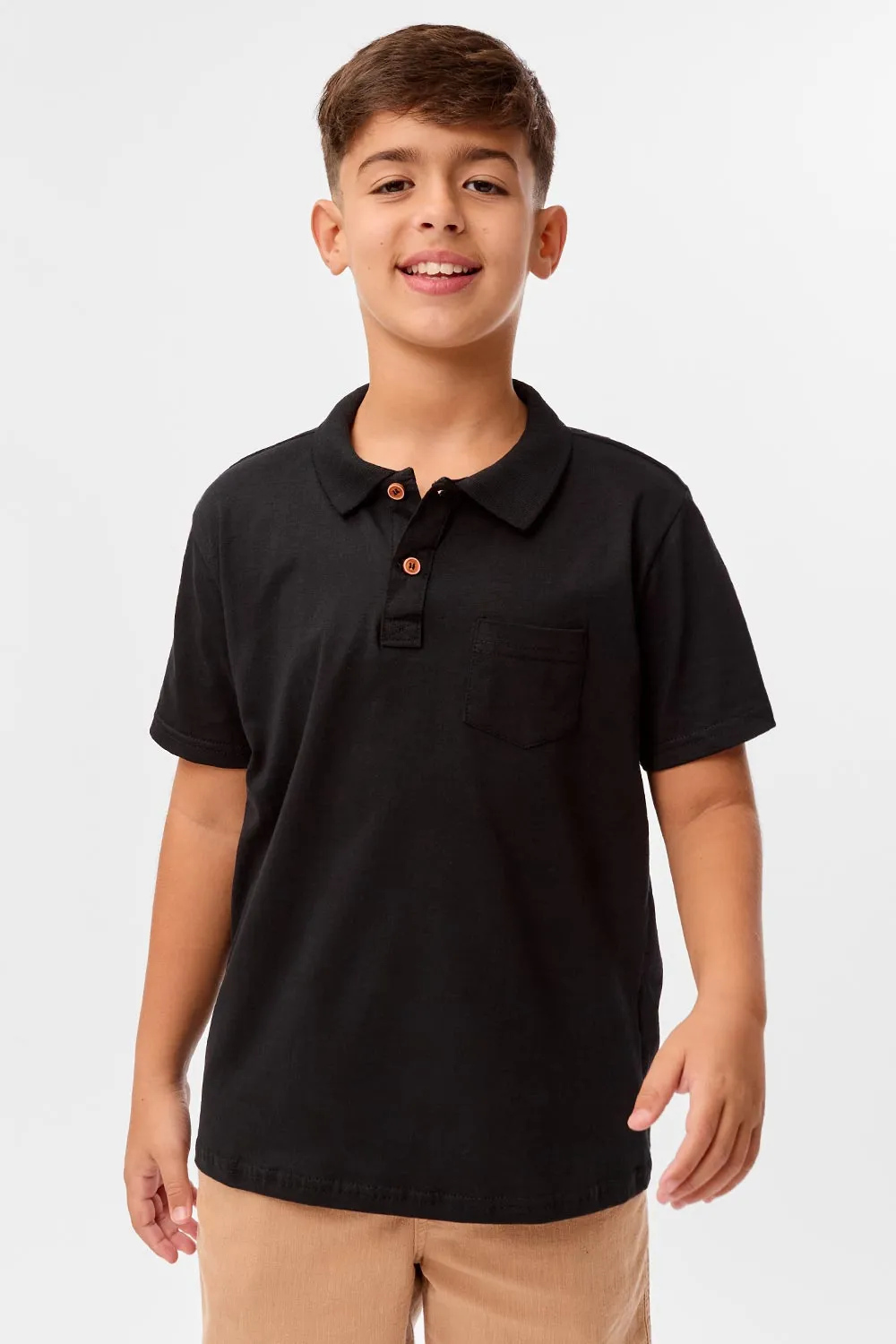 Polo Infantil Básica Preta